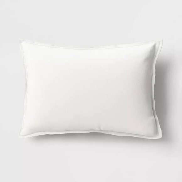 Target Room Essentials Printed Cotton Embroidery Lumbar Throw‎ Pillow Blue 2024 - Picture 4 of 7